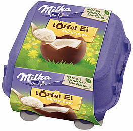 Milka Löffel-Ei Milchcrème Шоколадні яйця з вершковим кремом 128g