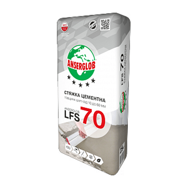 Стяжка цементна ANSERGLOB LFS-70 25кг