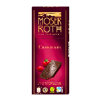 Чорний шоколад Moser Roth Cranberry, 125 гр