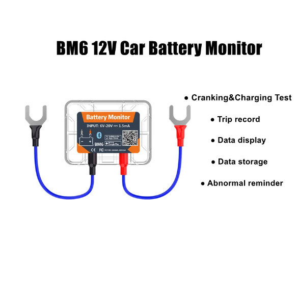 Монітор стану автомобільного акумулятора 12V (BM6) Bluetooth 4.0 Android / iOS - фото 3 - id-p2131229155