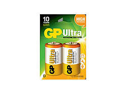 Батарейка LR20 2 шт ULTRA ALKALINE 1.5V 13AU-U2, D (блістер) ТМ GP