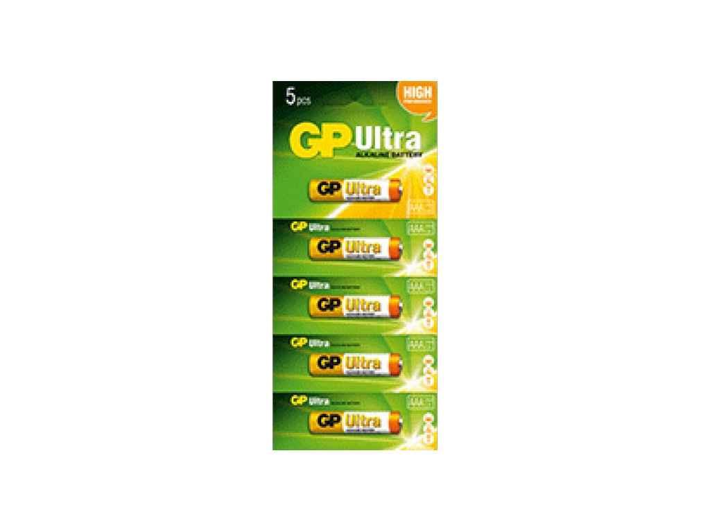 Батарейка LR03 5шт ULTRA ALKALINE 24AU-UR5 лужна AAA (блистер) ТМ GP