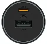 Автомобільний зарядний пристрій Xiaomi  (A1C1) 100W (USB-A + USB-C) з кабелем tipe-c to tipe-c, фото 3