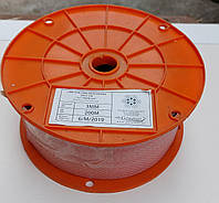 Трос "GoralMet" из нержавеющей стали марки AISI 316, диаметром 3,0 мм, 7х7, бобина пластиковая, намотка 200 м