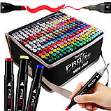 Набір маркерів для малювання Touch Raven 262 шт., Скетч маркери набір, Набір маркерів для скетчінгу в сумці, фото 9