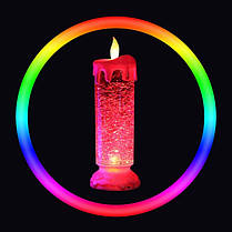 Свічка-декоративна лампа Romantic Candle, Приліжковий Нічник у вигляді Свічки на Батарейках або USB, фото 3