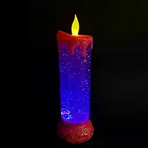 Свічка-декоративна лампа Romantic Candle, Приліжковий Нічник у вигляді Свічки на Батарейках або USB, фото 4