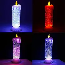Свічка-декоративна лампа Romantic Candle, Приліжковий Нічник у вигляді Свічки на Батарейках або USB, фото 6