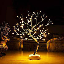 Декоративне дерево світильник Bonsai led tree light h20in N1, Нічник Настільний у вигляді дерева Бонсай, фото 3