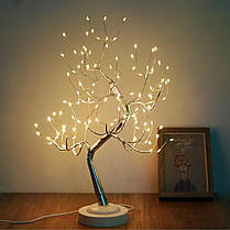 Декоративне дерево світильник Bonsai led tree light h20in N1, Нічник Настільний у вигляді дерева Бонсай, фото 4