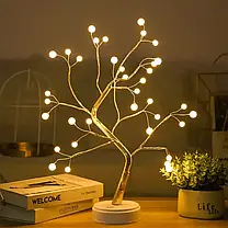 Декоративне дерево світильник Bonsai led tree light h20in N2, Нічник Настільний у вигляді дерева, фото 3