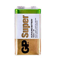 Батарейка лужна GP SUPER ALKALINE 1604AEB-5S1, 9V, крона, 6LF22 10 (100 шт.) х10(10 шт.) х1 у вакуумній