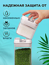 Органайзер для сипучих food storage container 7 контейнерів, Контейнери для спецій, Ємності для круп, Контейнери для спецій, фото 5