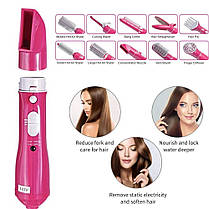 Багатофункціональний фен 10 в 1 Hair Styler 87010, Стайлер для випрямлення і завивки волосся Рожевий, фото 6