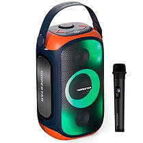 Портативна Bluetooth колонка Hopestar PARTY 300 80W (1 мікрофон), Бездротова Колонка з Підсвічуванням, фото 3