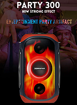 Портативна Bluetooth колонка Hopestar PARTY 300 80W (1 мікрофон), Бездротова Колонка з Підсвічуванням, фото 4