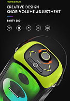 Портативна Bluetooth колонка Hopestar PARTY 300 80W (1 мікрофон), Бездротова Колонка з Підсвічуванням, фото 6