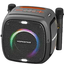 Портативна Bluetooth Колонка HOPESTAR PARTY ONE з підсвічуванням і 2-ма мікрофонами, Бездротова Колонка, фото 3