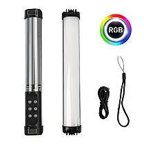 Світлодіодне RGB Відеосвітло-стік для відеозйомки та селфі RL-30SL 30см, Портативне Світло, фото 3