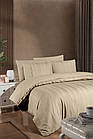 Комплект постільної білизни євро розмір First Сhoice ранфорс De luxe fredan cappuccino