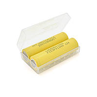 Акумулятор 18650 Li-Ion LG LGDBHE21865, 2500 mAh, 35A, 4.2 / 3.6 / 2.5 V, Yellow, PVC BOX, 2 шт. в упаковці,