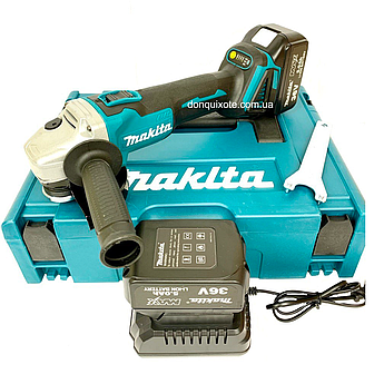 Акумуляторна болгарка Makita DGA 504 (36V 8A) безщіткова. Кутова шліфмашина Макіта