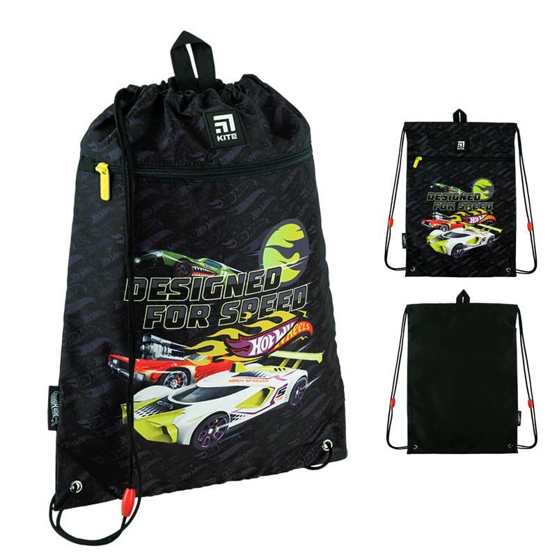 Сумка для взуття Kite Hot Wheels HW24-601M-1 46x33 см чорний, фото 1