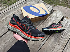 Чоловічі бігові кросівки Asics Trabuco Max 1011B028-006 Black/ Cherry Tomato Оригінал, фото 4