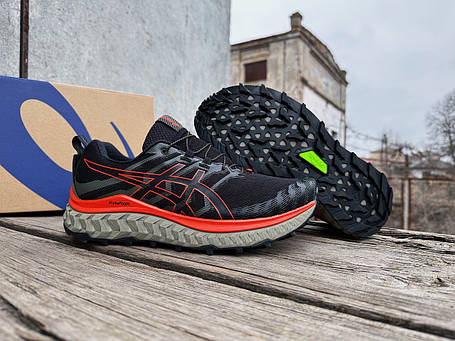 Чоловічі бігові кросівки Asics Trabuco Max 1011B028-006 Black/ Cherry Tomato Оригінал, фото 1