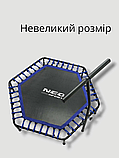 Батут (спортивний фітнес джампінг) для дому і залу діаметр 122/130  см до 110 кг синій, фото 4