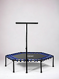 Батут (спортивний фітнес джампінг) для дому і залу діаметр 122/130 см до 110 кг синій, фото 7