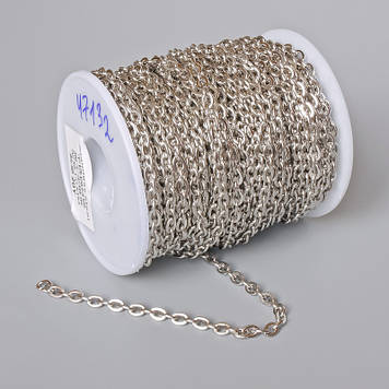 Фурнітура бобіна ланцюг для біжутерії s-3,6мм L-18м + - нержавіючий метал