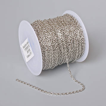 Фурнітура бобіна ланцюг для біжутерії s-2,1мм L-18м + - нержавіючий метал