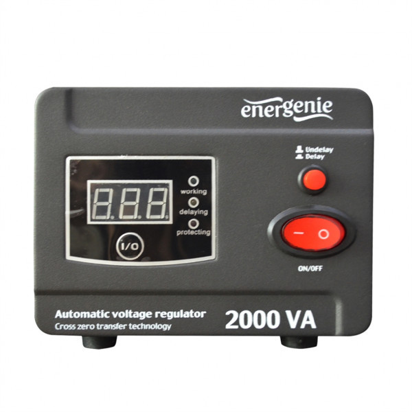 Стабілізатор EnerGenie EG-AVR-D2000-01 2000VA, 2xSchuko