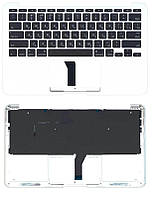 Клавіатура для ноутбука Apple MacBook Air 2013+ (A1465) Black, (Silver TopCase), RU (горизонтальний ентер)