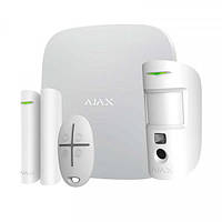 Комплект бездротової сигналізації Ajax StarterKit Cam Plus (8EU) UA white з фотоверифікацією тривог і