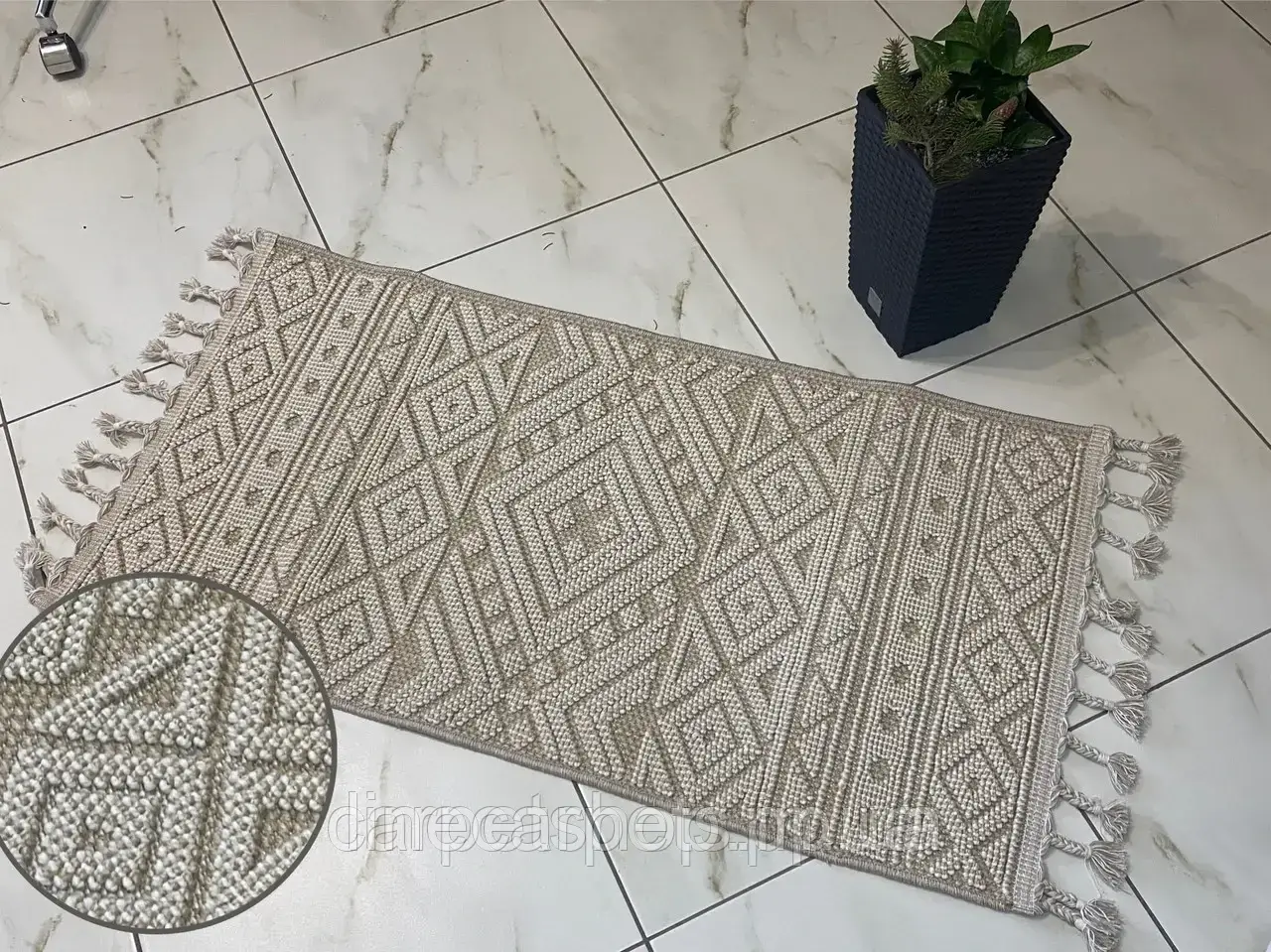 Безворсовий турецький килим CALIDO 08290A  D.BEIGE/D.BEIGE, фото 1