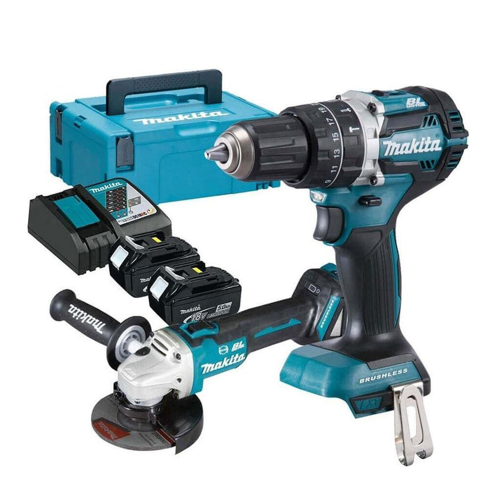 Набір акумуляторних інструментів 2в1 Makita DLX2272TJ(LTX DGA513+LXT DHP484) шуруповерт і болгарка