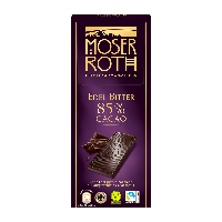 Черный горький шоколад Moser Roth Edel-Bitter-Chocolade 85%, 125 гр