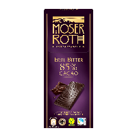 Чорний гіркий шоколад Moser Roth Edel-Bitter-Chocolate 85%, 125 гр