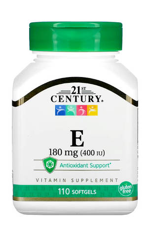 Вітамін Е 21st Century Vitamin E 180 мг 400 IU 110 капс США, фото 1