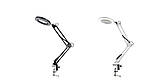 Настільна LED лампа лупа з підсвічуванням (живлення від USB) з 5Х збільшувальним склом, біла, фото 2