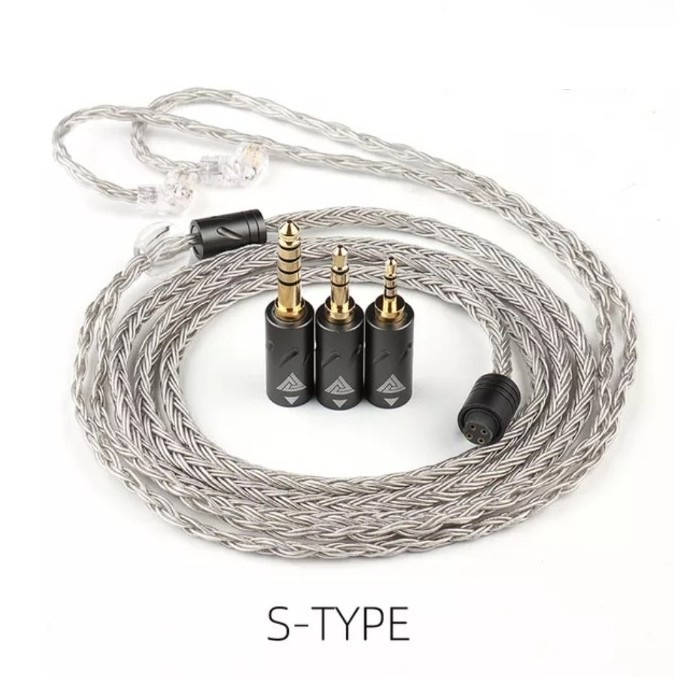 ⇒ QKZ Q1 MAX Space Grey (C-pin) - це посріблений кабель 16-ти жил зі змінними Jeck 2.5 / 3.5 / 4.4