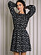 Жіноча коротка квіткова сукня з довгими рукавами, фото 6
