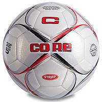 Мяч футбольный HIBRED CORE STRAP CR-014 №5 PU белый-бордовый-черный in
