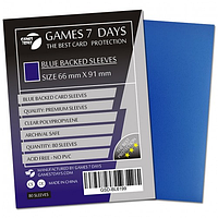 Протектори Game 7 Days Premium blue sleeves 66 x 91 мм