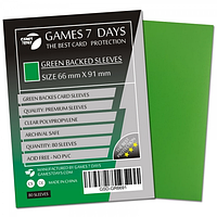 Протектори Game 7 Days Premium green sleeves 66 x 91 мм