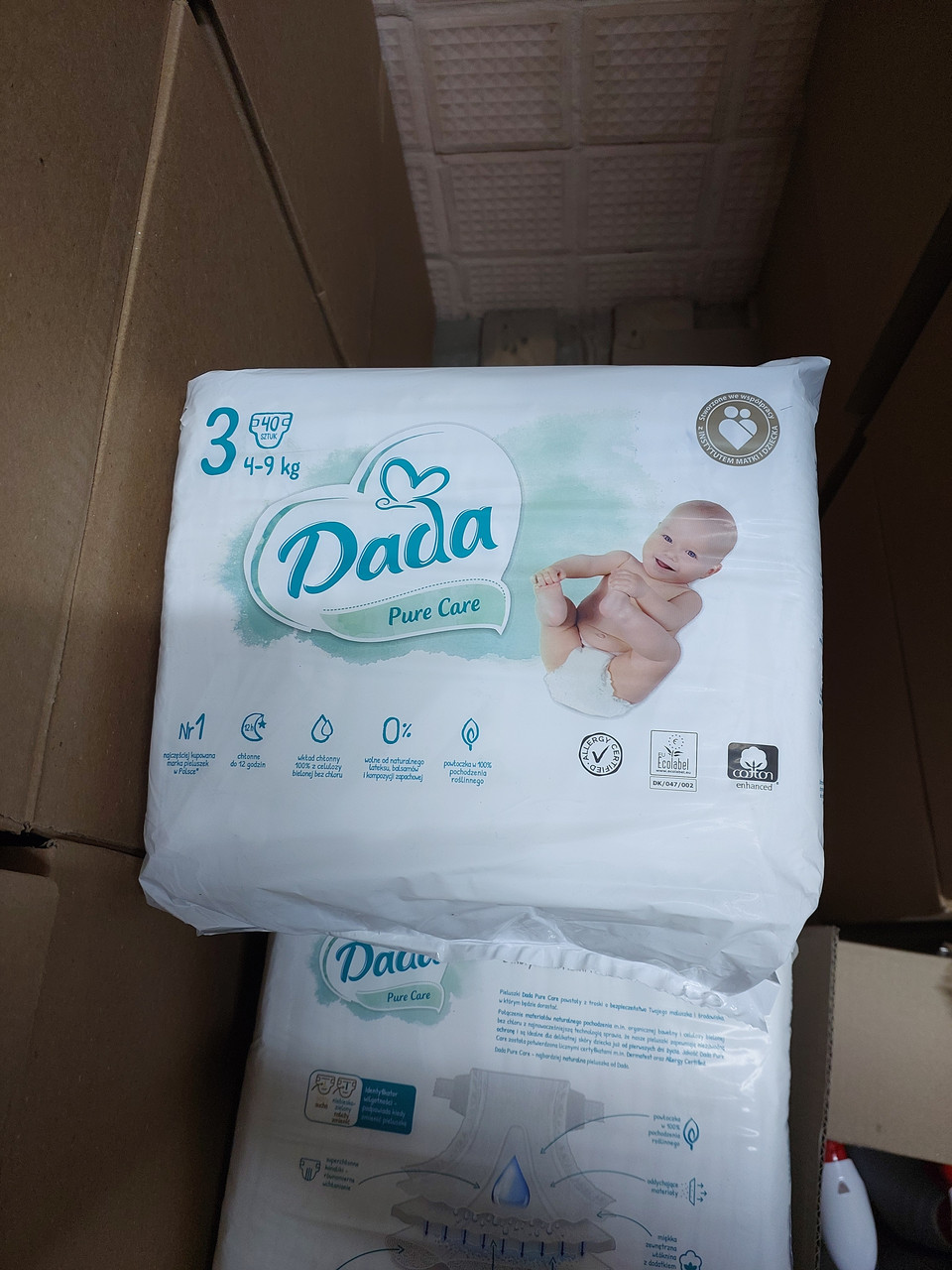 Підгузки памперси Dada Pure Care 3 MIDI 40 шт 4-9 кг