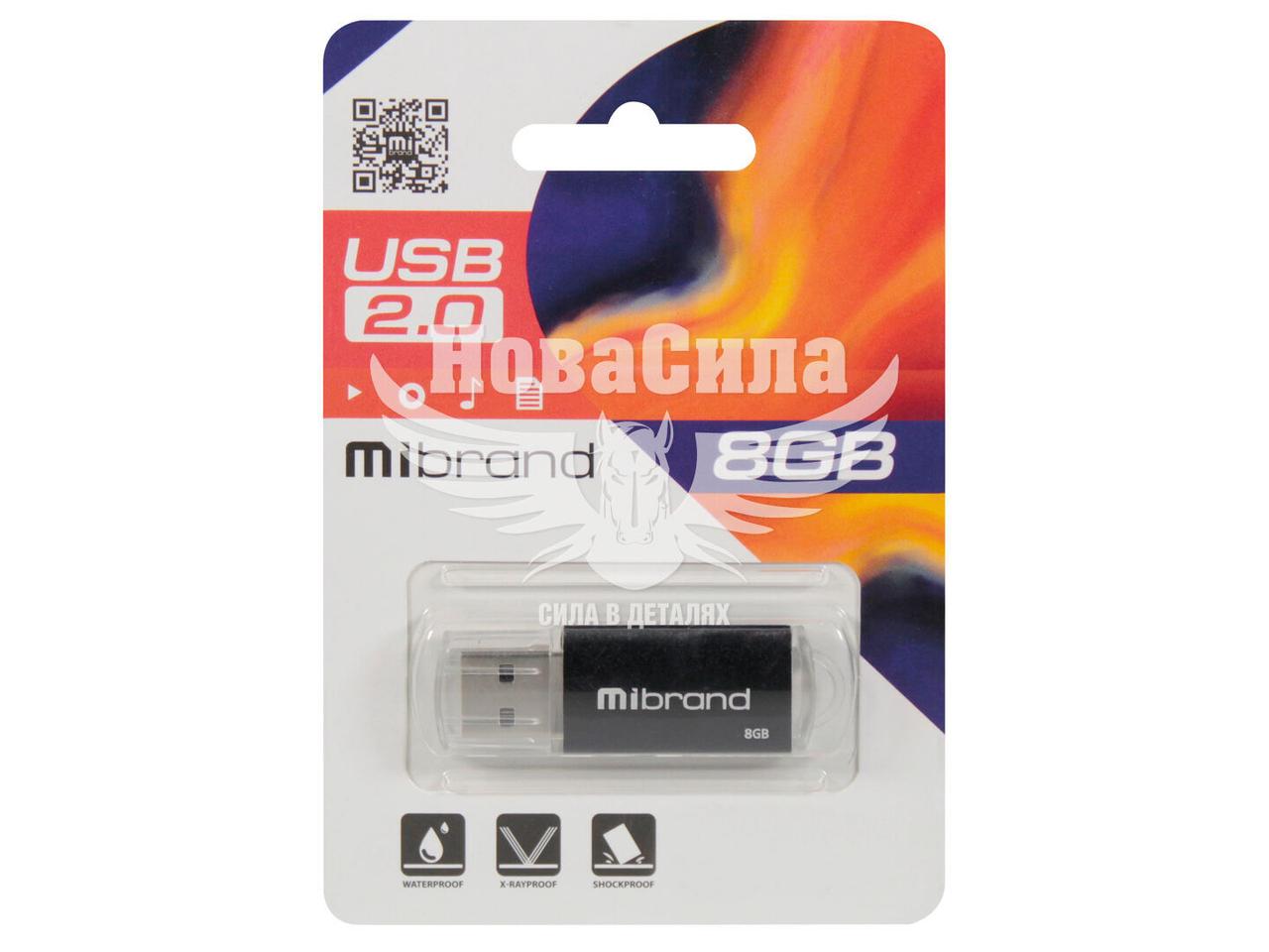 Флешка (USB) 8GB (Mibrand) Cougar Black   MI2.0/CU8P1B  MI2.0/CU8P1B