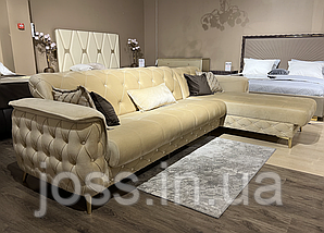 Шикарний комфортний кутовий розкладний диван 305x178x80 см JOSS Турін, фото 3